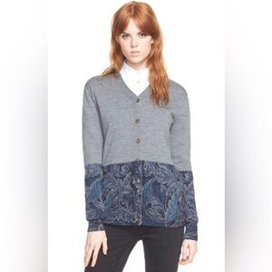 Marc By Marc Jacobs Heather Gray and Deep Blue Cardigan